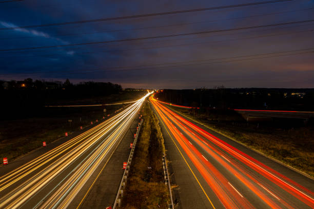 istock Beautiful shot of Light trails USA 1440976280
