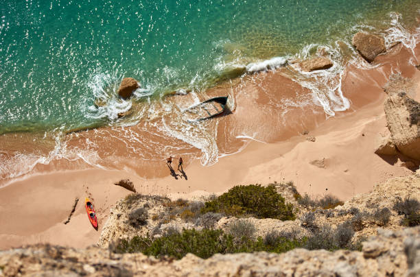 istock Top view of Barbate Beach in Cadiz, Spain 1440976935