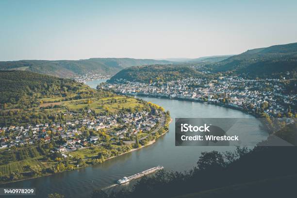 Beautiful View Of Boppard Town On The Banks Of Rhine River Germany Stock Photo - Download Image Now