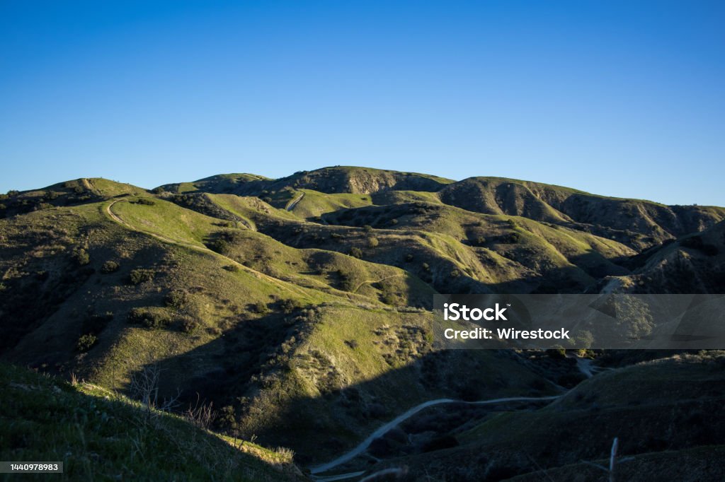 Beautiful landscape of green mountains in Hulda Crooks, Loma Linda A beautiful landscape of green mountains in Hulda Crooks, Loma Linda California Stock Photo