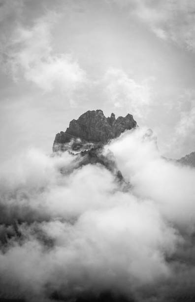 istock Beautiful view of cloudy mountains 1440981446