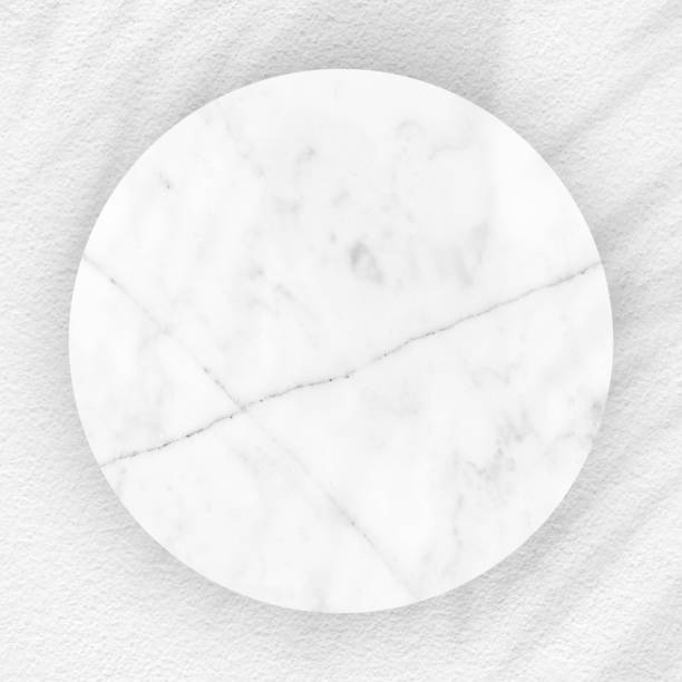 istock White Circle Marble on Concrete Wall Background, Suitable for Social Media Banner Template. 1440982504