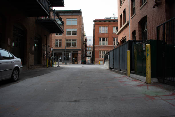 An empty alleyway in downtown Denver, Colorado