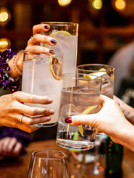 istock Vertical shot of girlfriends having cheers on their cocktail drinks 1440985437