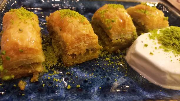 istock pistachio baklava with ice cream 1440993923