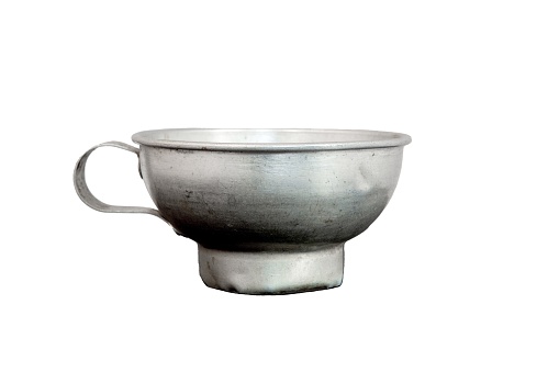 Chinese set of tea cups on white background