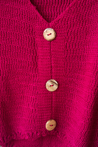 Detail of woolen jacket for women
