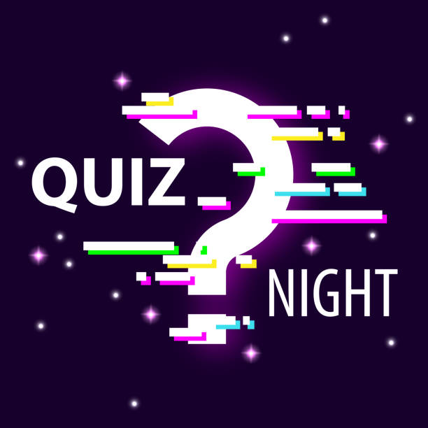 istock Quiz night background. Vector illustration. Quiz night poster with questions. Modern pub team game. Questions game. Quiz night announcement poster design web banner background vector illustration 1440995181