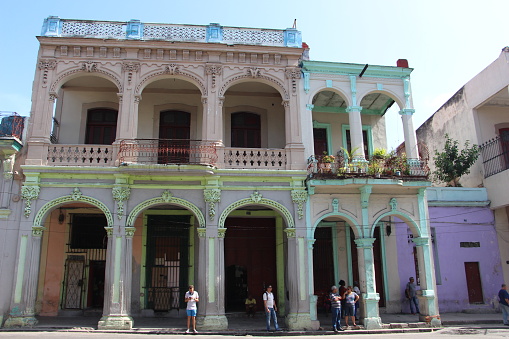 Cuba - La Havana - old colored and colonial buildings in the old town of la Havana