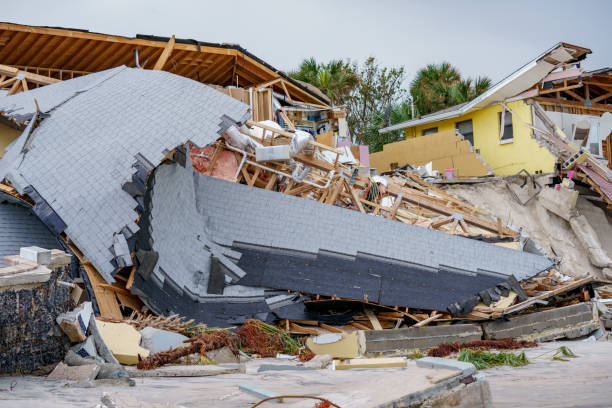 istock Beachfront homes completely destroyed by Hurricane Nicole Daytona Beach FL 1441001755