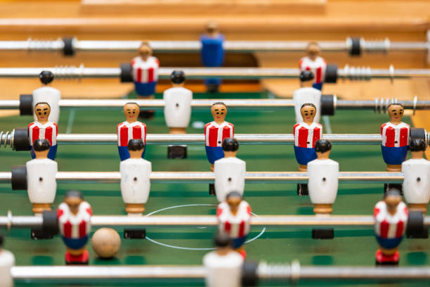 istock Wooden table football game 1441003578
