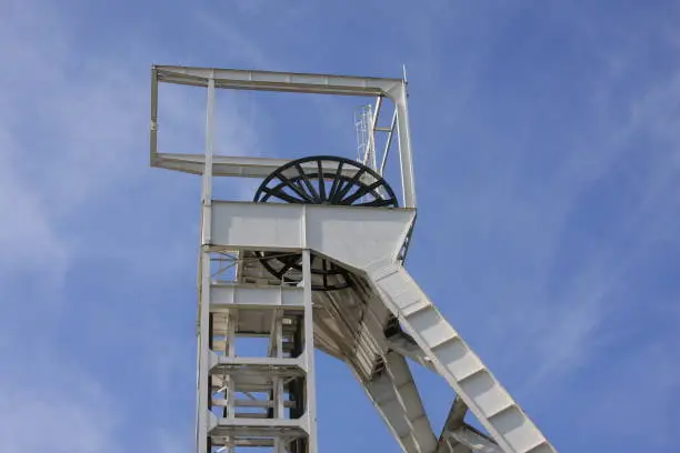 old mining conveyor tower in the Saarland