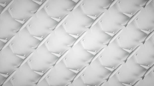 Set of the planes isolated on white background.