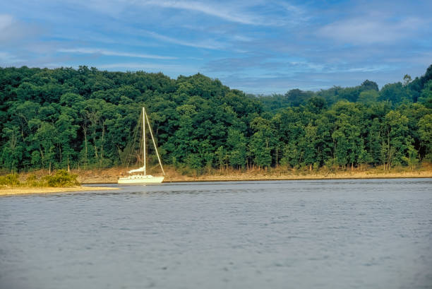 Sailing on Stockton Lake in Missouri stock photo
