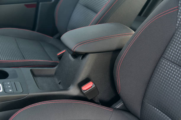 istock Armrest in the luxury passenger car between the front seats 1441009618