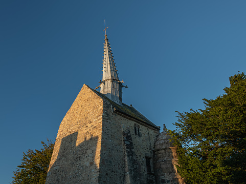 The Saint-Gonéry chapel, located in the commune of Plougrescant in the Côtes-d'Armor department, Brittany, France