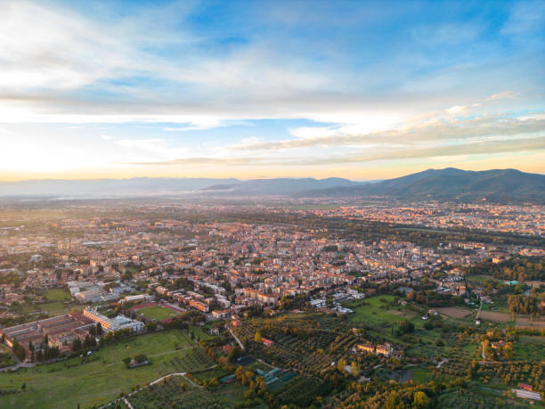 istock Scandicci, Italy at sunset from drone 1441012140