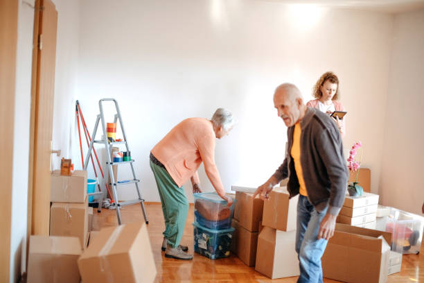 istock Multi-generation family moving in new apartment 1441016293