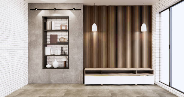 istock cabinet in loft interior room minimal designs, 3d rendering 1441019650