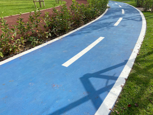 istock Bicycle lane at the public park 1441019797