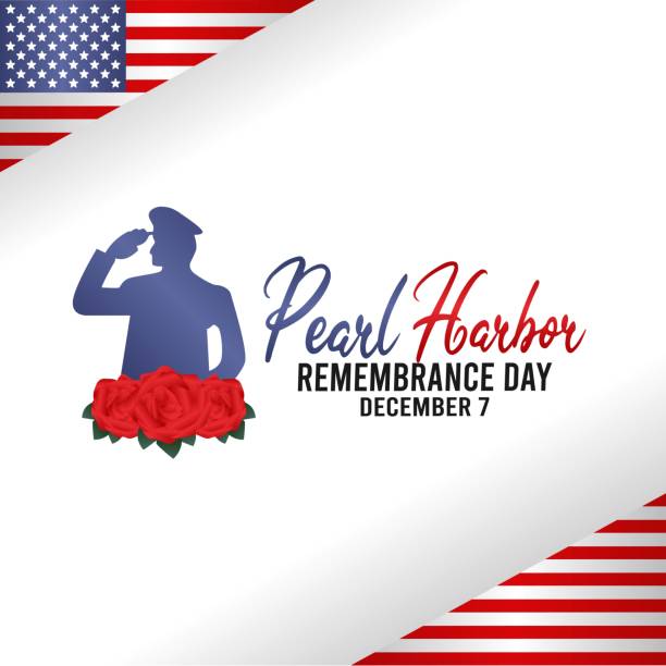 pearl harbor remembrance day vector illustration. suitable for greeting card poster and banner. - pearl harbor 幅插畫檔、美工圖案、卡通及圖標