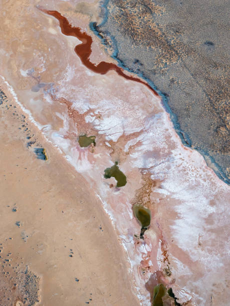 istock Aerial view of water and sand patterns 1441025902