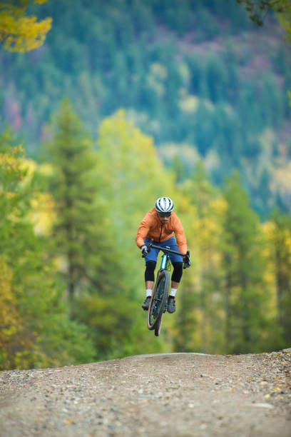istock Gravel Road Bicycle Jump 1441033279