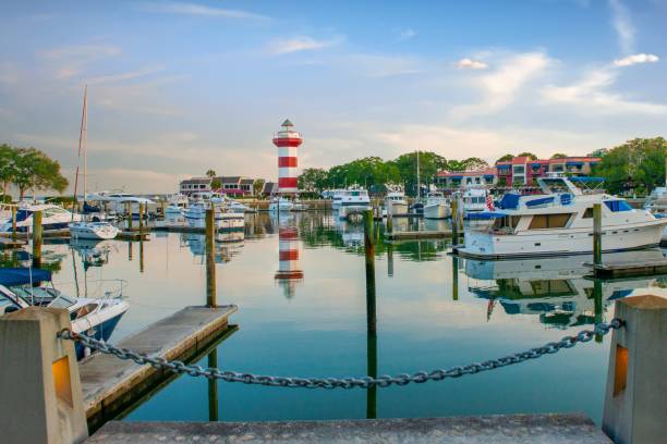 istock Lighthouse at Harbor Town-Hilton Head, South Carolina 1441038157