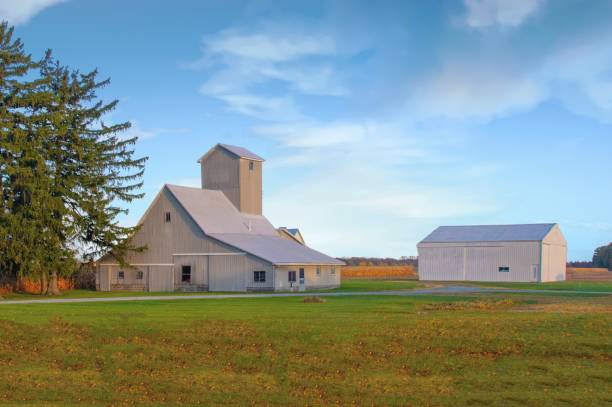 istock Old Gray barn with silo-Howard Counthy, Indiana 1441038189