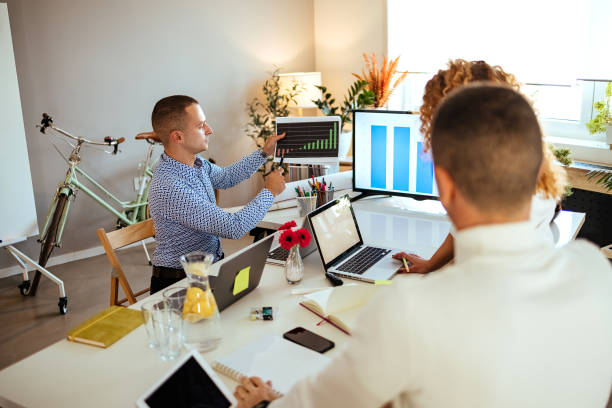 istock Colleagues work together on a new project 1441039393