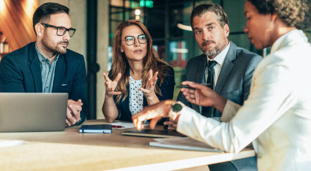 istock Business persons on meeting in the office 1441043405