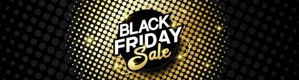 Vector illustration of Black Friday Web Banner