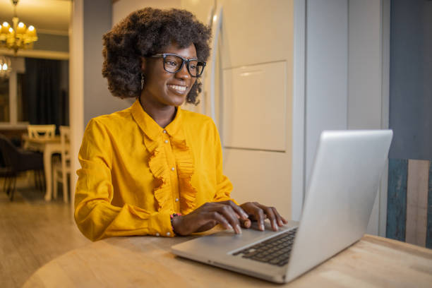 istock Young woman working from home 1441047441