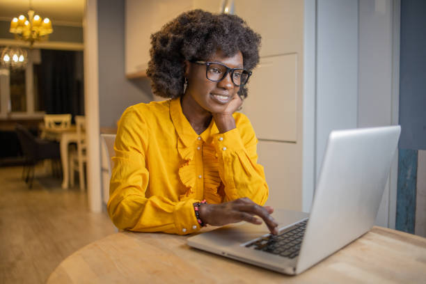 istock Young woman working from home 1441047446