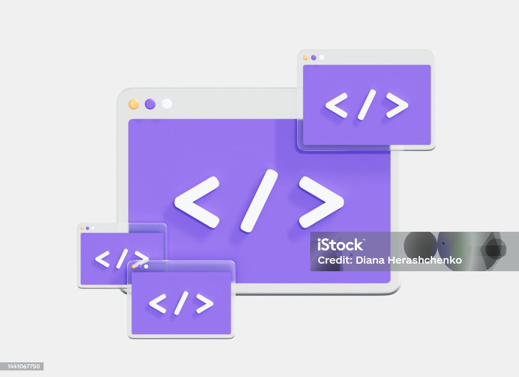 3d Web Coding Concept Program Code Development Website Programming Web ...
