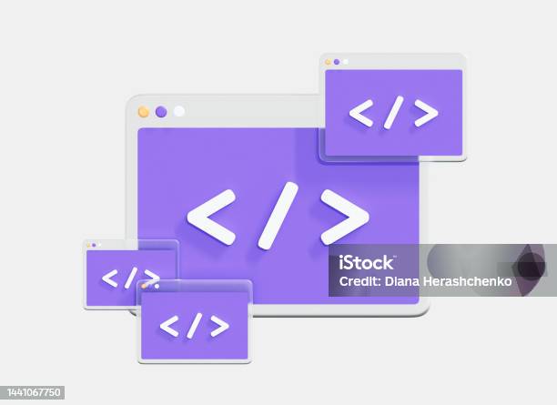 3d Web Coding Concept Program Code Development Website Programming Web ...