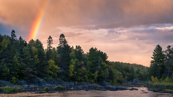 Rainbow at Jay Cooke State Park