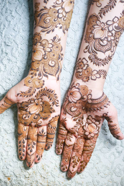 istock women applying henna on hand 1441074299