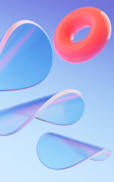 istock Abstract curves and geometric figure, 3d rendering. 1441075377