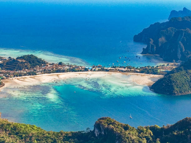 istock Aerial view of Ton Sai Beach in Koh Phi Phi, Krabi Thailand 1441083103