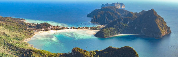 istock Aerial view of Ton Sai Beach in Koh Phi Phi, Krabi Thailand 1441083380