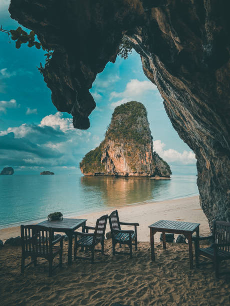 istock Restaurant in Railay beach in Krabi, Thailand 1441086076