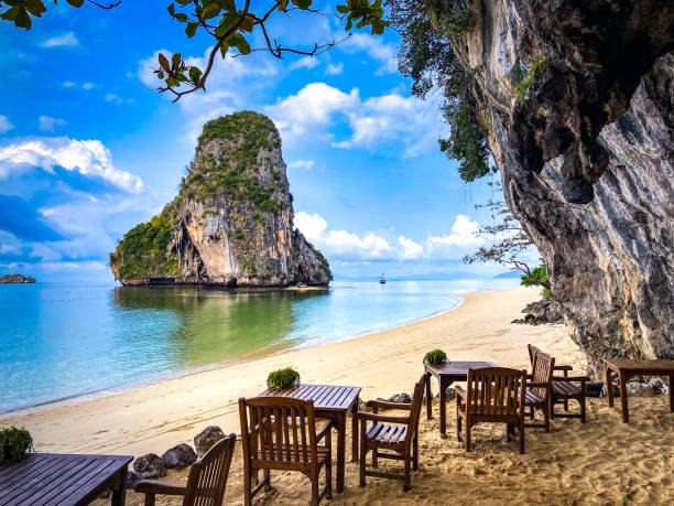 istock Restaurant in Railay beach in Krabi, Thailand 1441086833