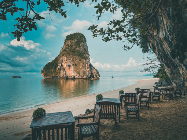 istock Restaurant in Railay beach in Krabi, Thailand 1441087252