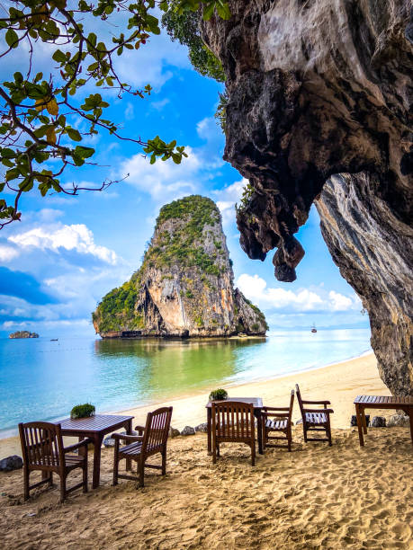 istock Restaurant in Railay beach in Krabi, Thailand 1441087330