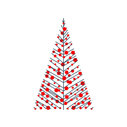 Vector stylised Christmas and New Year concept icon. Editable stroke. Carefully layered and grouped for easy editing.