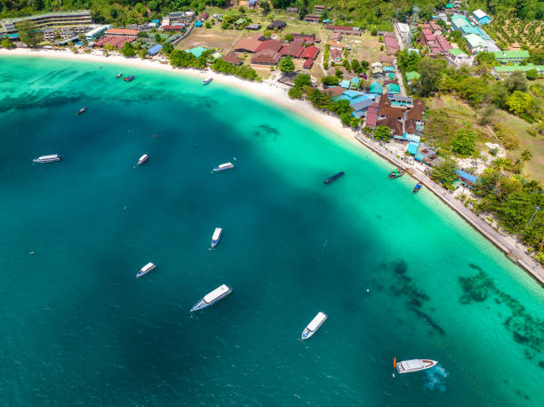 istock Aerial view of Ton Sai Beach in Koh Phi Phi, Krabi Thailand 1441093532