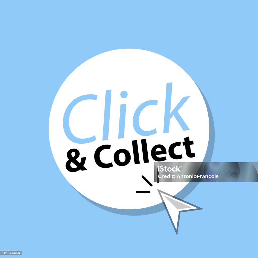 Collect Computer Click An Collect With Computer Mouse Pointer On Stamp Stock ...