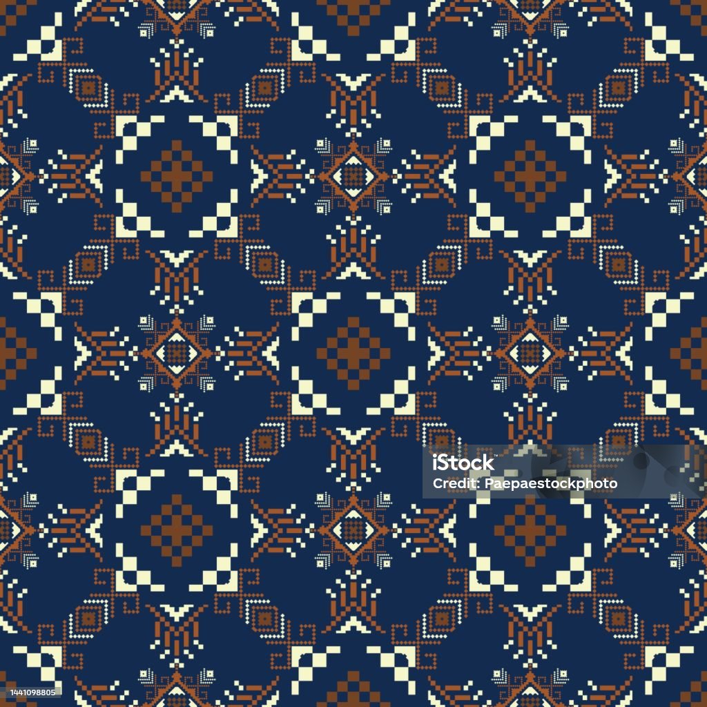 Ethnic Geometric Vintage Color Pattern Stock Illustration - Download ...