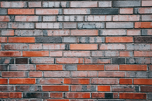 A brick wall as an interior design element or background. Beautiful masonry texture